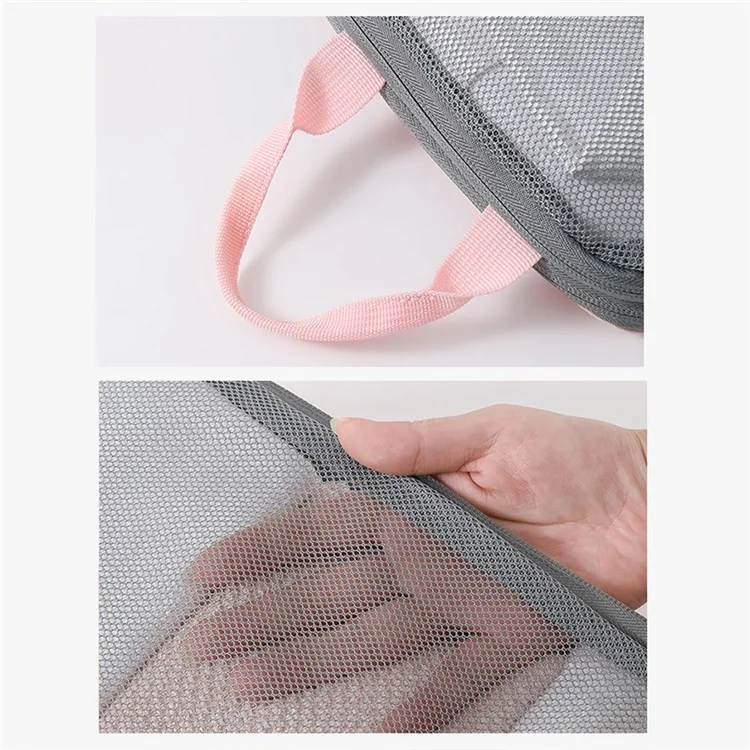 LXSN-000680 6PCS Compression Packing Pouches Set Oxford Cloth Storage Bags - Pink