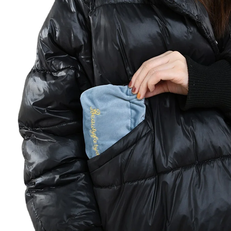 ZP021 Multi-function Automatic Closing Lipstick Pouch Portable Velvet Cable Organizer Bag - Black