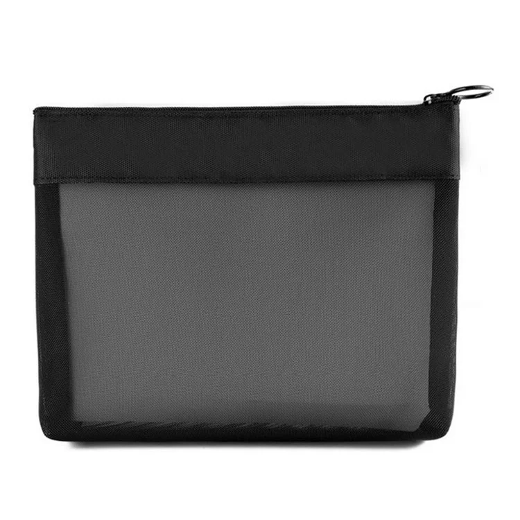 029+030+031 3Pcs / Set Beach Tote Nylon Mesh Toiletry Bag Travel Makeup Bag, without Letter
