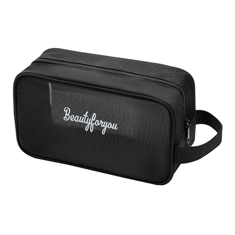 029+030+031 3Pcs / Set Beach Tote Nylon Mesh Toiletry Bag Travel Makeup Bag, without Letter