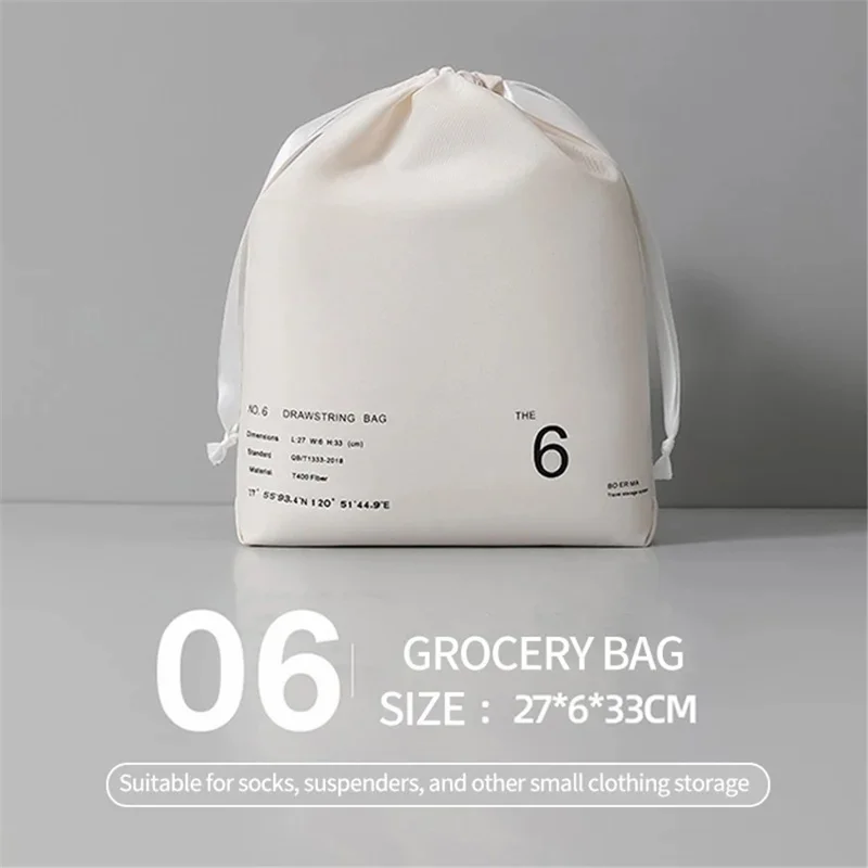 0530 Zipper Clothes Mesh Bag Portable Luggage Organizer Set, 6-Piece