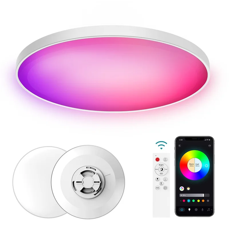 Lumo a Soffitto a LED Regolabile Regolabile 48W eu Smart Night Light Light For Living Led Dining Room House - Plug