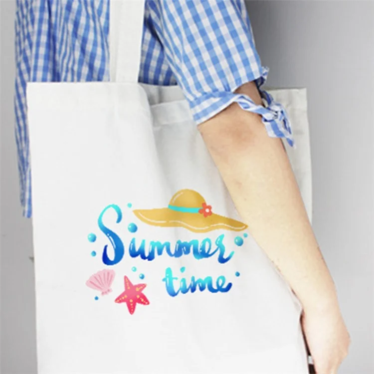 Bulk Buy Thermal Transfer Canvas Tote Handbag Shoulder Bag Supports DIY Printing - Black