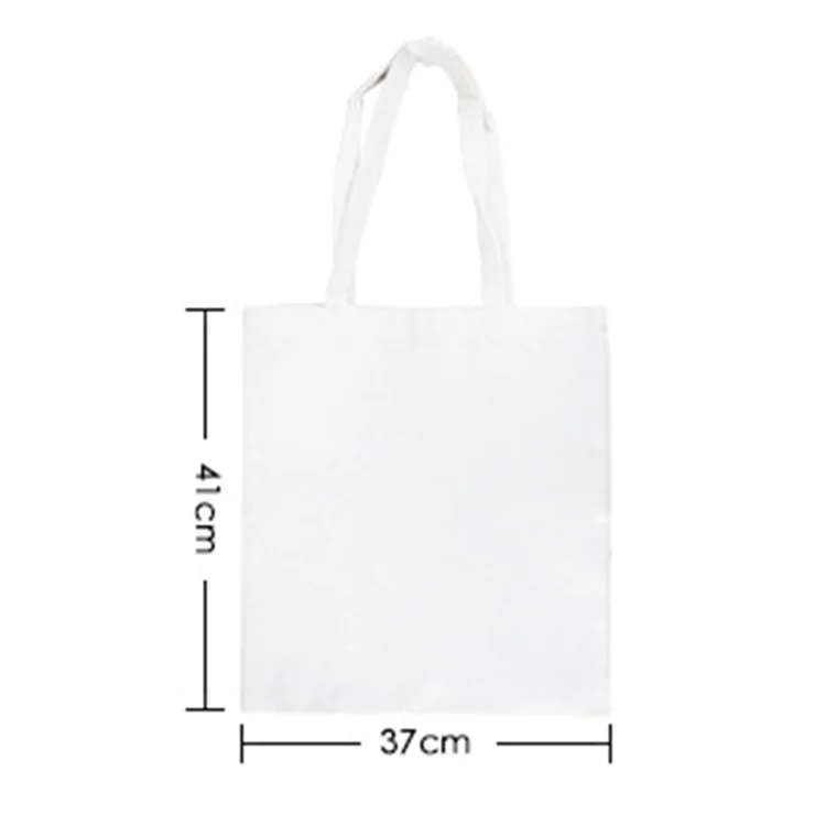 Bulk Buy Thermal Transfer Canvas Tote Handbag Shoulder Bag Supports DIY Printing - Black