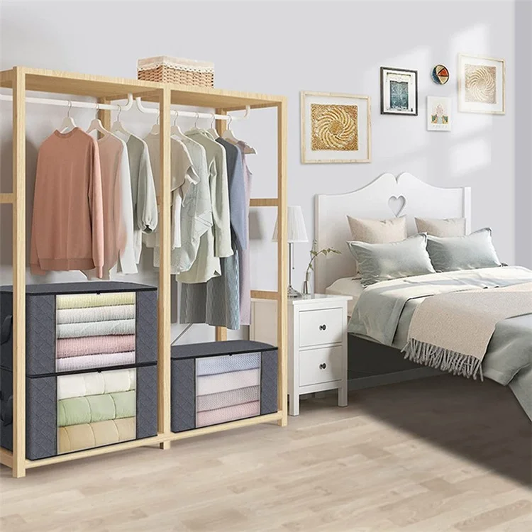 10pcs 90l 60x43x35cm Dormitorio en Casa Bolsa de Almacenamiento no Tejido Organizador de Colchas