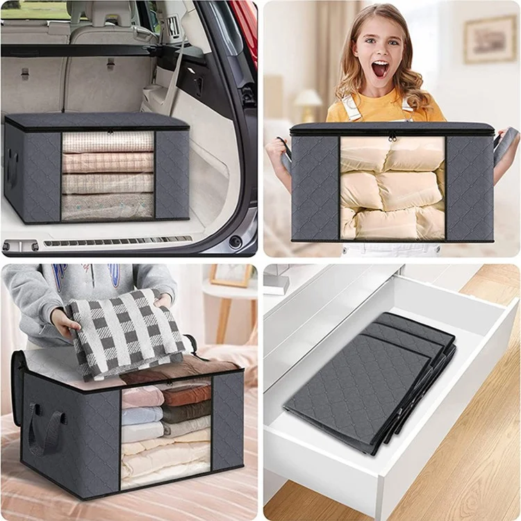 10pcs 90l 60x43x35cm Dormitorio en Casa Bolsa de Almacenamiento no Tejido Organizador de Colchas