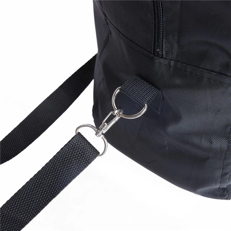 Faltbare wasserdichte 600D Oxford Stoff Reisetasche Große Handtasche Umhängetasche - Schwarz