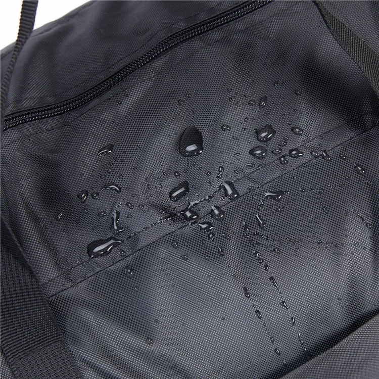 Faltbare wasserdichte 600D Oxford Stoff Reisetasche Große Handtasche Umhängetasche - Schwarz