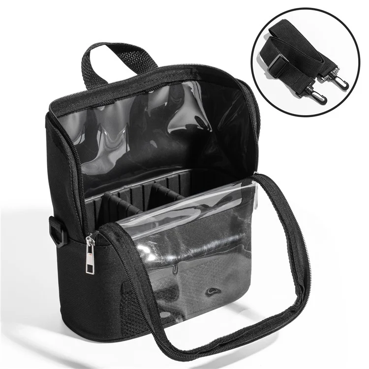 29-1 Travel Toiletry Organizer Bag Clear Crossbody Bag Handbag with Detachable Dividers