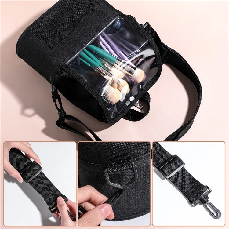 29-1 Travel Toiletry Organizer Bag Clear Crossbody Bag Handbag with Detachable Dividers