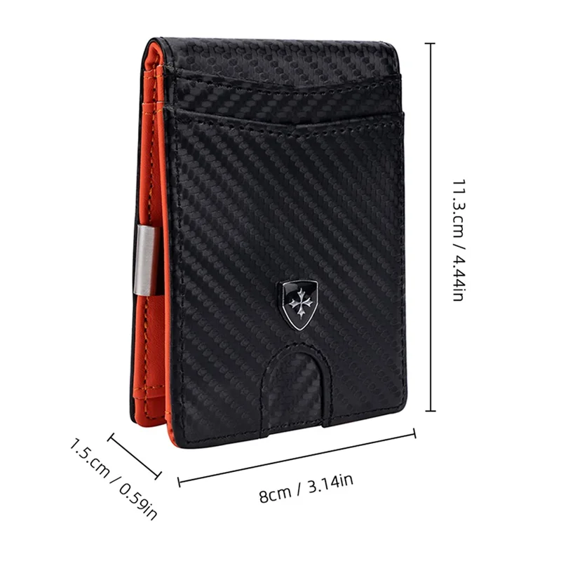BAELLERRY K9313-K9314 Leather RFID Blocking Card Bag Card Storage Case Coin Purse - Coffee
