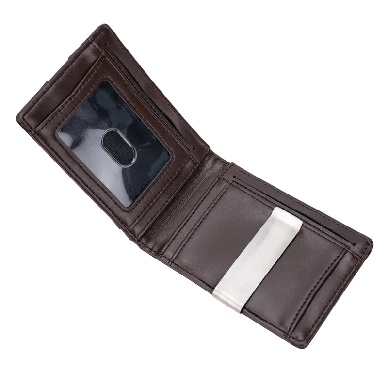 BAELLERRY K9313-K9314 Leather RFID Blocking Card Bag Card Storage Case Coin Purse - Coffee