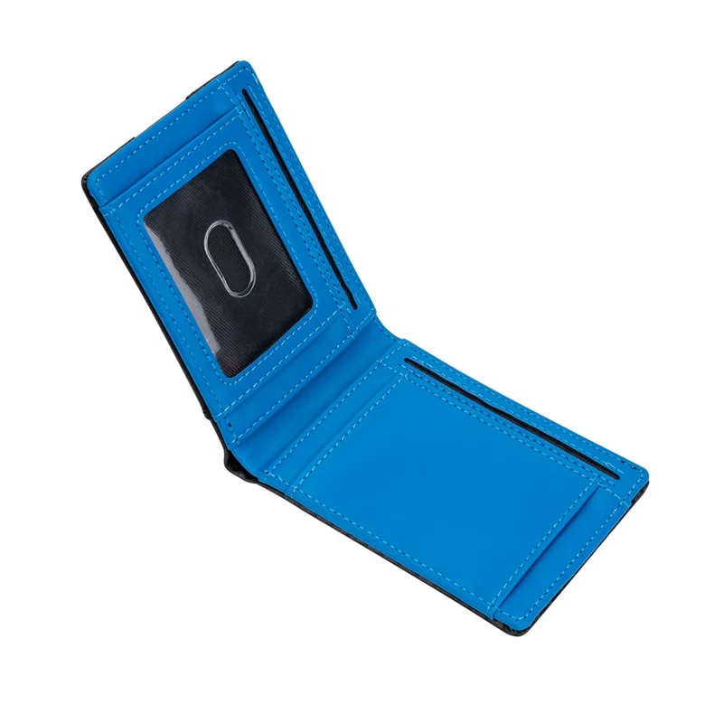 BAELLERRY K9315-K9316 Leather Wallet RFID Blocking Credit Card Holder Multi Card Case - Black+Blue