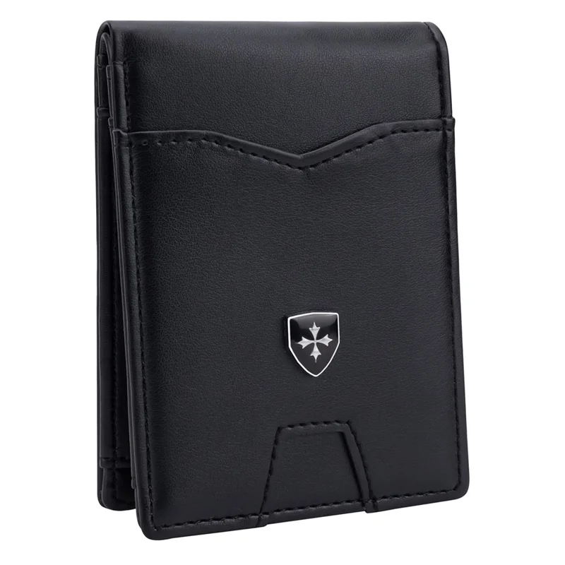 BAELLERRY K9315-K9316 Leather Wallet RFID Blocking Credit Card Holder Multi Card Case - Black