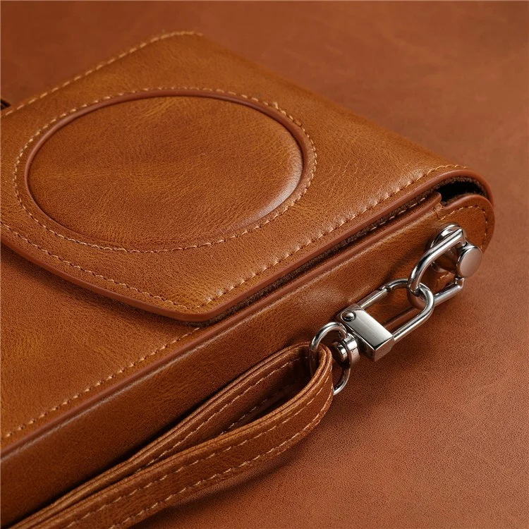 For Apple Vision Pro Battery Protection Organizer Case PU Leather Shoulder Bag