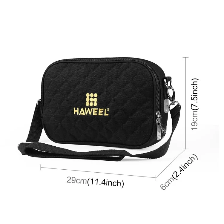 HAWEEL HWL2133 Crossbody Shoulder Bag Heating Hand Warmer Bag Storage Bag for Phone Power Stand - Black