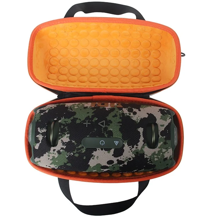 Per JBL Xtreme 4 Bluetooth Speaker Storage Bag Oxford Cloth+ EVA Protective Case - Nero / Arancione