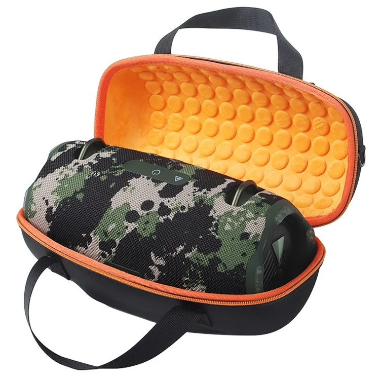 Per JBL Xtreme 4 Bluetooth Speaker Storage Bag Oxford Cloth+ EVA Protective Case - Nero / Arancione