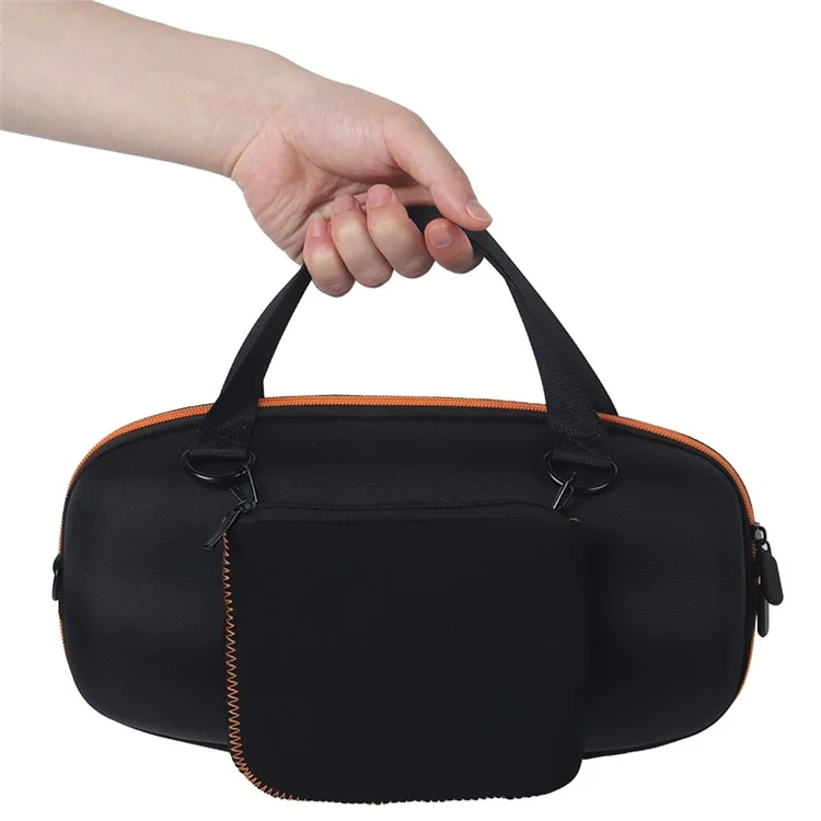 Per JBL Xtreme 4 Bluetooth Speaker Storage Bag Oxford Cloth+ EVA Protective Case - Nero / Arancione