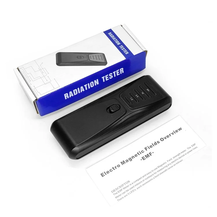 FS-2 Electric Magnetic Field Radiation Tester Portable 5 LED EMF Meter Detector - Black