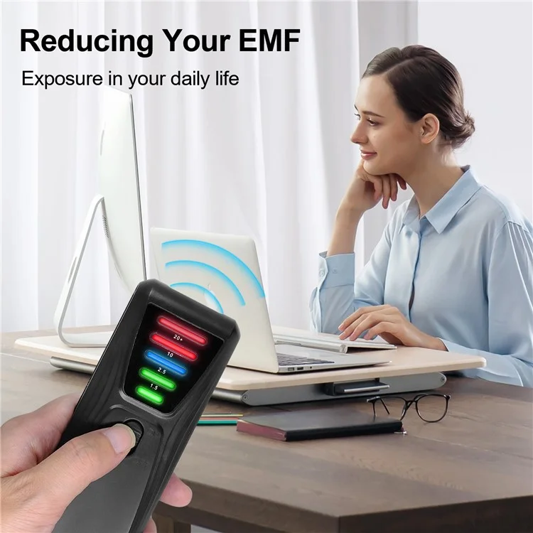FS-2 Electric Magnetic Field Radiation Tester Portable 5 LED EMF Meter Detector - Black