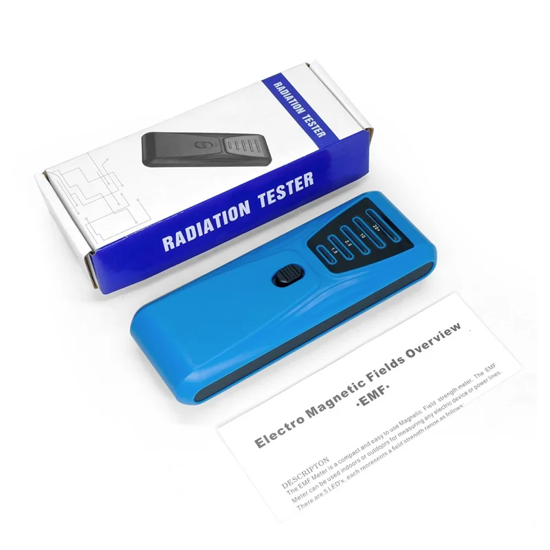 FS-2 Electric Magnetic Field Radiation Tester Portable 5 LED EMF Meter Detector - Blue
