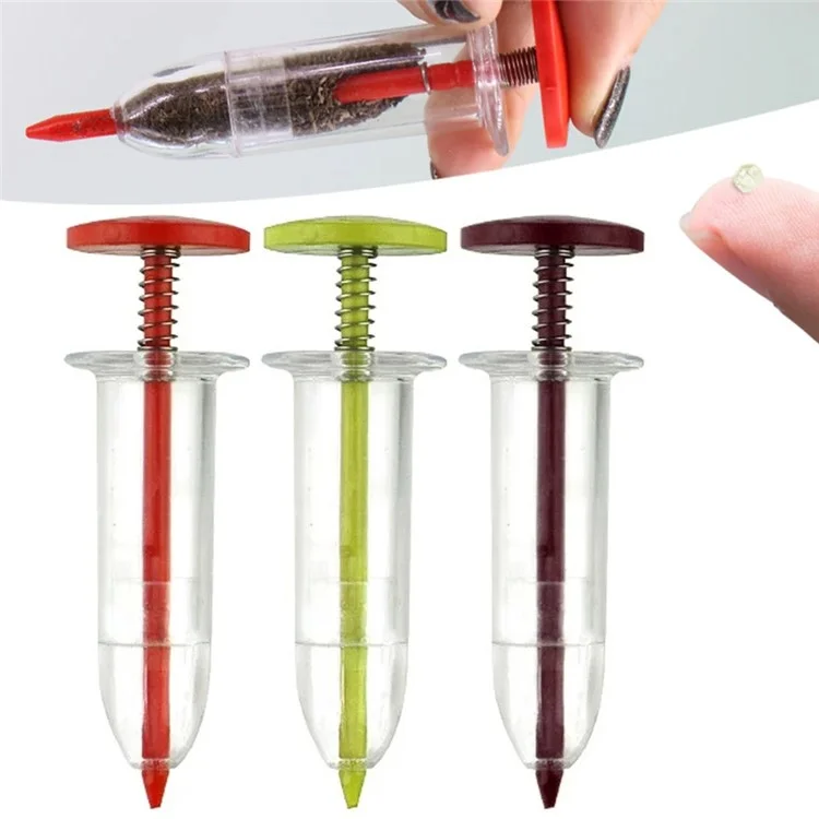 Seeds Dispenser Handheld Seed Planter Sowing Seeder Mini Hand Spreader, 10x3x3cm - Yellow