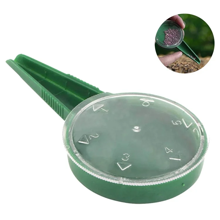 Assiette ronde Design 5 vitesses Manuel Épandeur de graines, Vert Semoir à main de jardin
