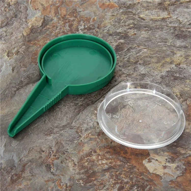 Assiette ronde Design 5 vitesses Manuel Épandeur de graines, Vert Semoir à main de jardin