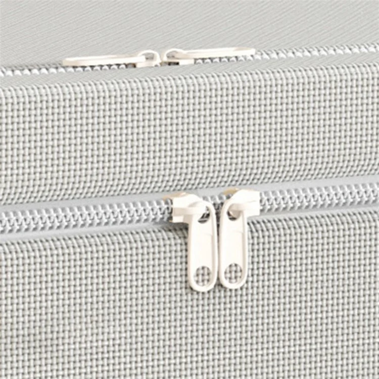 24L 40x30x20cm Clothes Storage Bins with Foldable Sturdy Frame Household Closet Organizers - Single Window / Light Grey