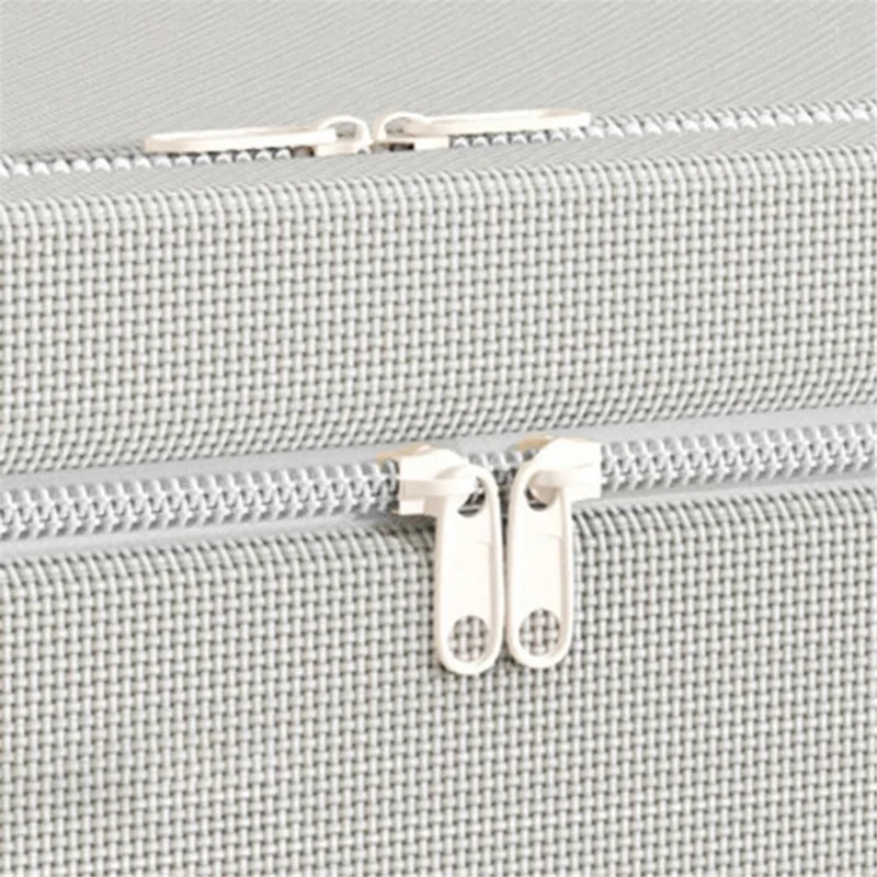 24L 40x30x20cm Clothes Storage Bins with Foldable Sturdy Frame Household Closet Organizers - Single Window / Khaki