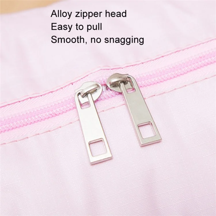 Oxford Cloth Airline Cabin Bag Foldable Travel Duffel Bag Holdall Tote Fit Suitcase - Pink