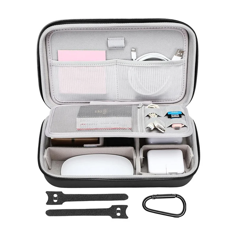 MD136 EVA Electronic Organizer Travel USB Cable Accessories Bag for Cables, Adapters, Chargers