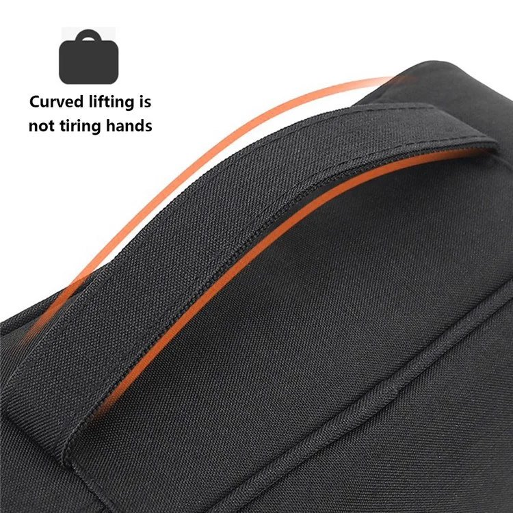 28 X 20 X 8.5cm Digital Accessories Storage Bag Data Cable Headset Power Bank Carrying Pouch - Black