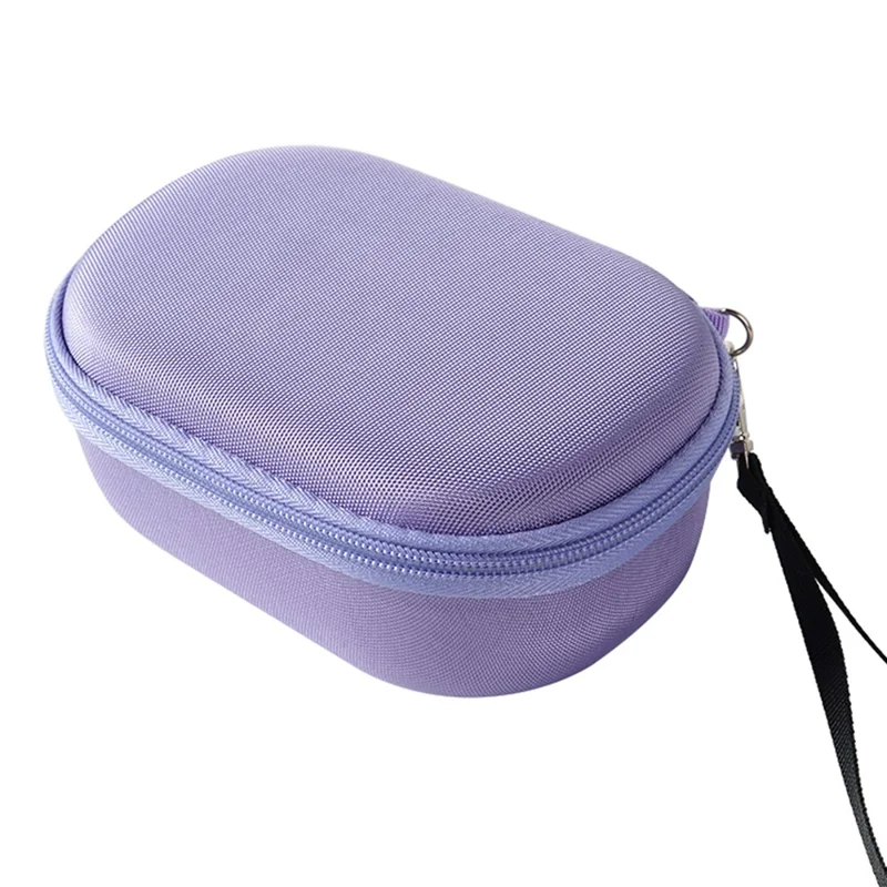 For JBL Clip 5 Bluetooth-compatible Speaker Storage Bag EVA Hard Case with Carabiner and Hand Strap - Purple