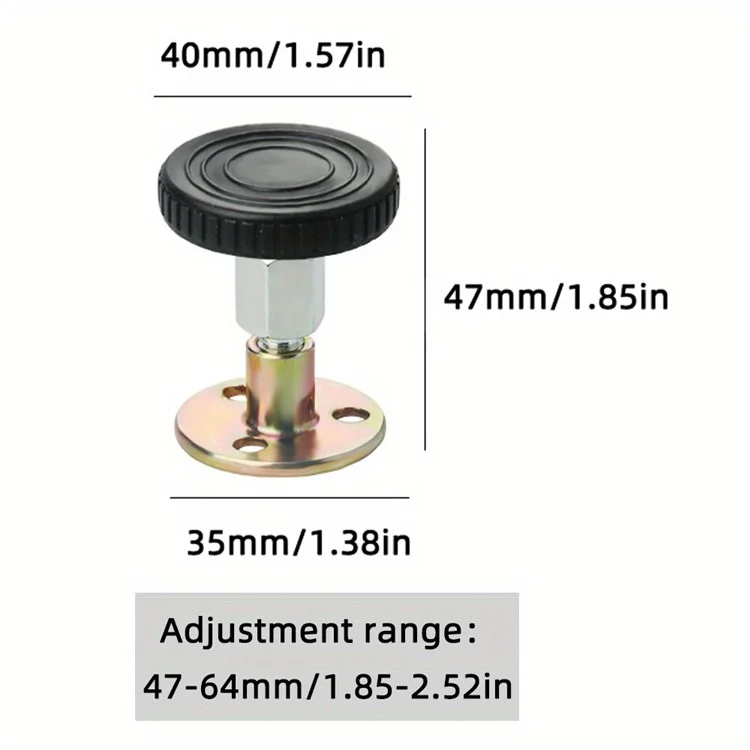 Supporto Regolabile 46-64mm per Telaio Letto Anti-Scuotimento, Fissatore per Testiera del Letto