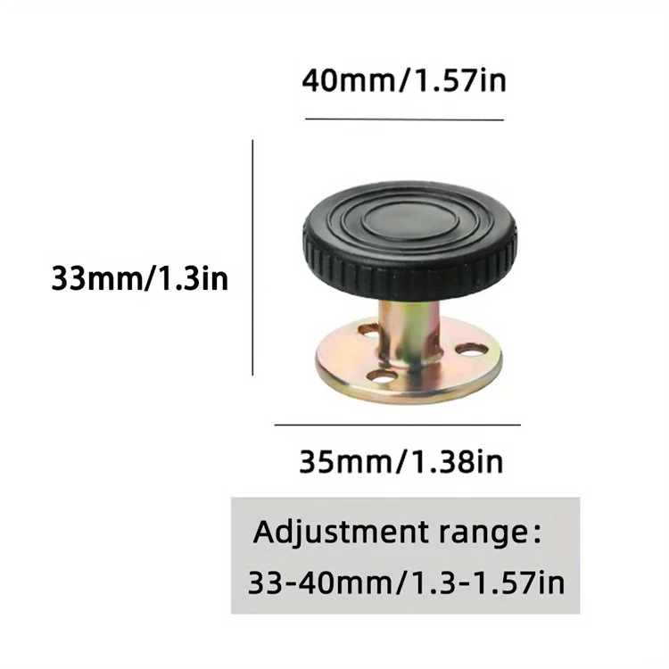 Ferramenta Ajustável de 33-40mm para Fixar Cama Anti-Vibração de Cabeceira
