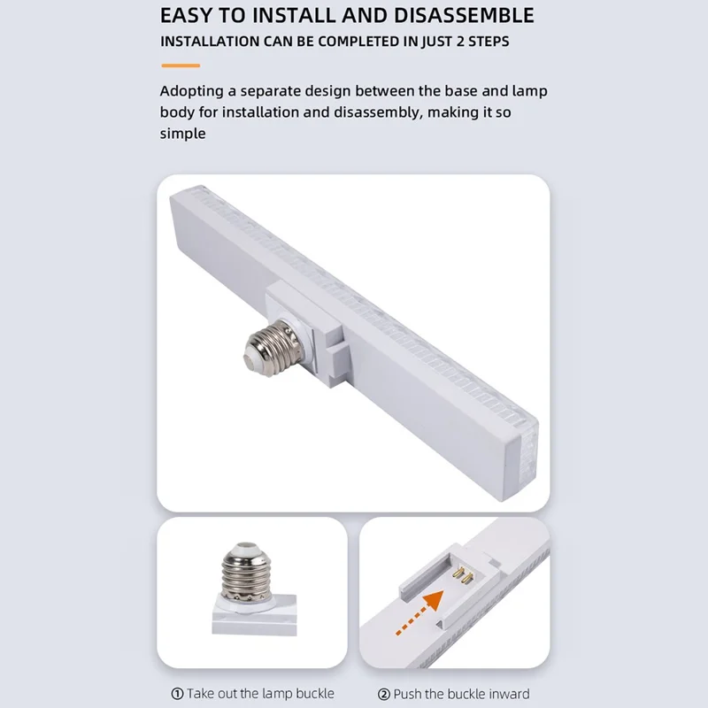 E27 24W LED Crystal Bar Light Energy Saving Bright Indoor Lamp, White Light 40cm