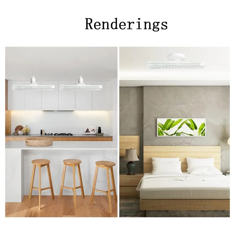 E27 18W LED Crystal Bar Light Energy Saving Bright Indoor Lamp, White Light 30cm