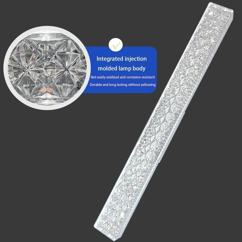 E27 18W LED Crystal Bar Light Energy Saving Bright Indoor Lamp, White Light 30cm