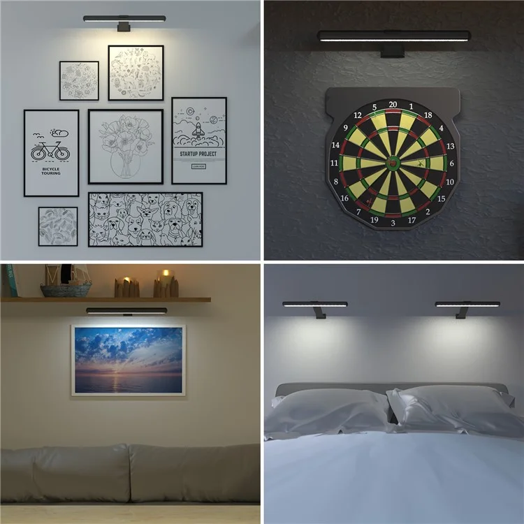 40cm 2.2W Wall Picture Dimmable Light Magnetic Rechargeable Oil Painting Display Lamp with Remote Controller
