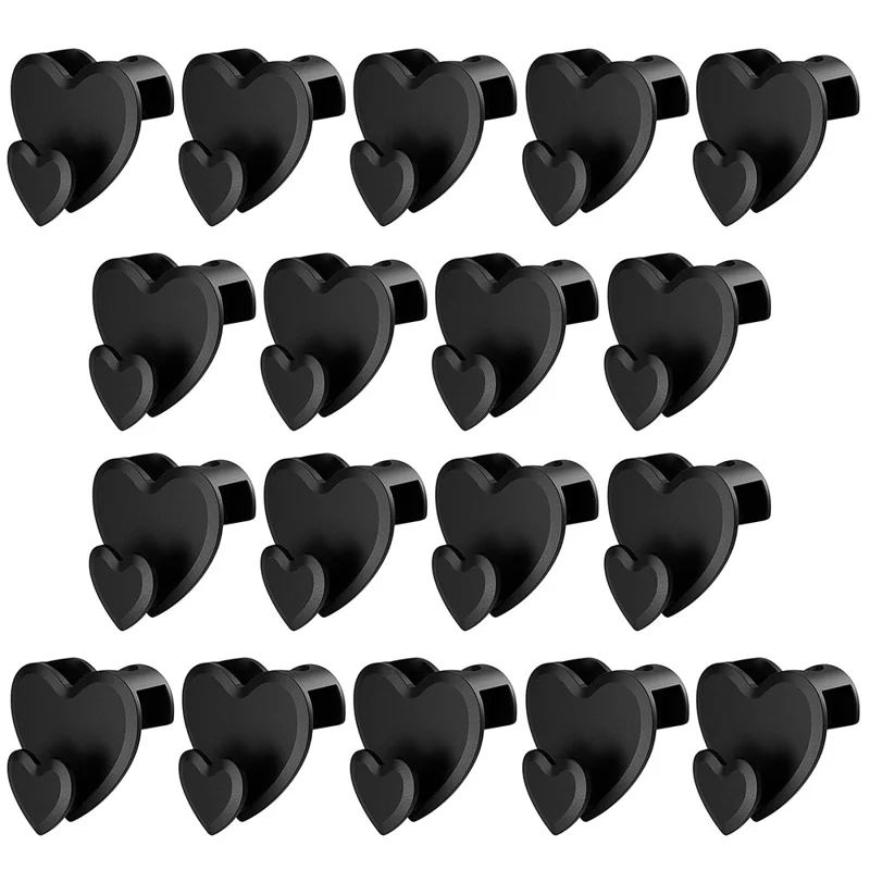 18Pcs Clothes Hanger Connector Hooks Wardrobe Save Space Organizer Hooks - Heart Shape