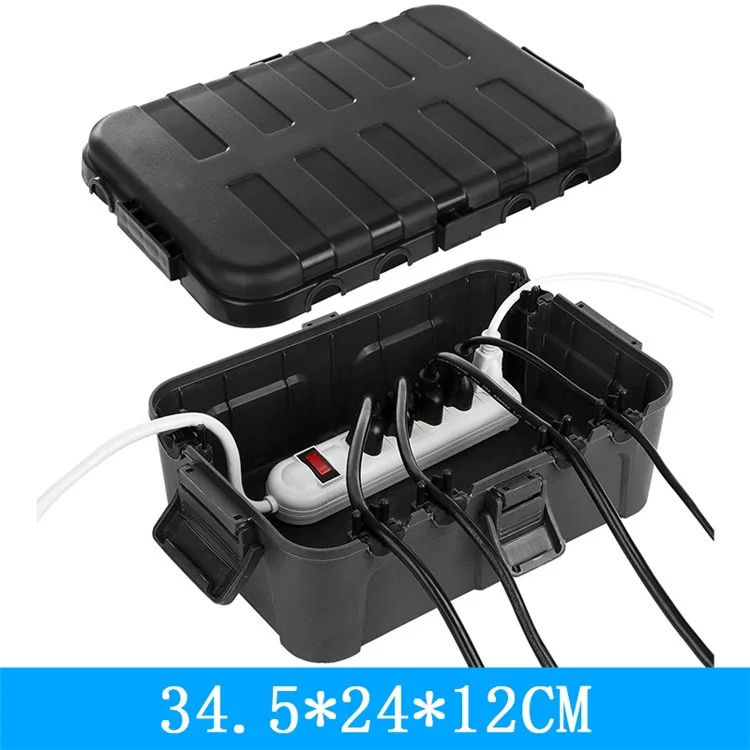 Outdoor Electrical Box IP54 Wasserdichte Verlängerungskabelabdeckungsschachtel Für Auslass / Stecker / Timer / Streckstreifen - Schwarz