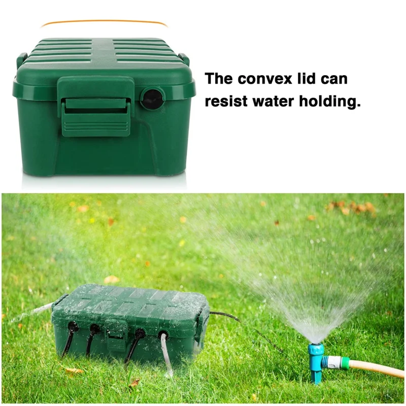 Outdoor Electrical Box IP54 Waterproof Extension Cord Cover Protective Box for Outlet / Plug / Timer / Power Strip - Green