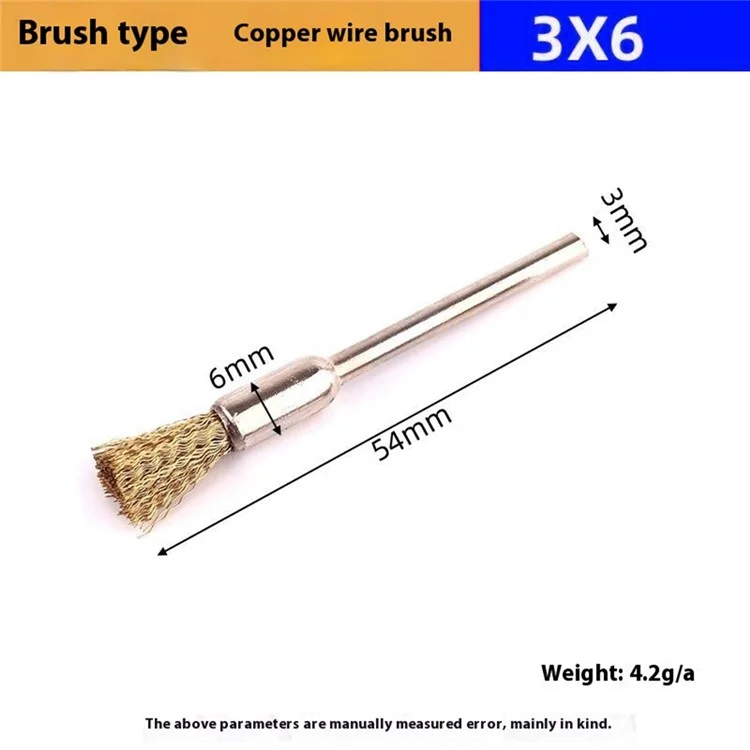 Set da 12 pezzi Spazzole per lucidatura con asta a forma di penna / a ciotola / a T in acciaio da 3 mm per smerigliatrice elettrica - Argento