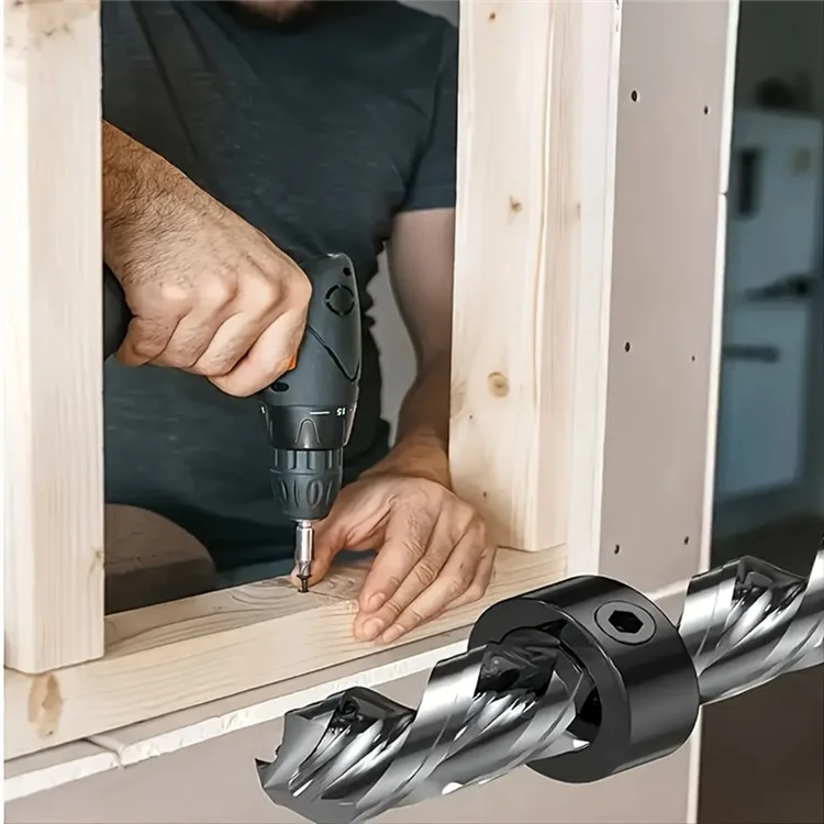Set da 8 pezzi di collare di arresto per trapano Woodworking in acciaio al carbonio, localizzatore di fori, anelli limitatori con chiave