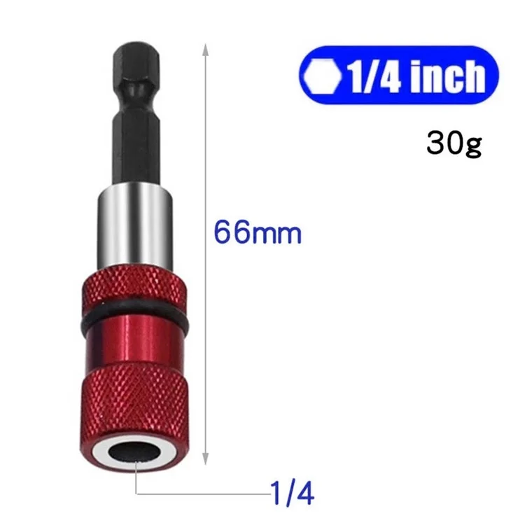 Drill Bit Connecting Rod Electric Screwdriver Connector Hexagonal Shank Quick Release Extension Rod - Red
