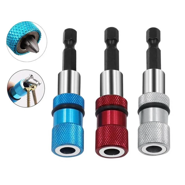 Drill Bit Connecting Rod Electric Screwdriver Connector Hexagonal Shank Quick Release Extension Rod - Red