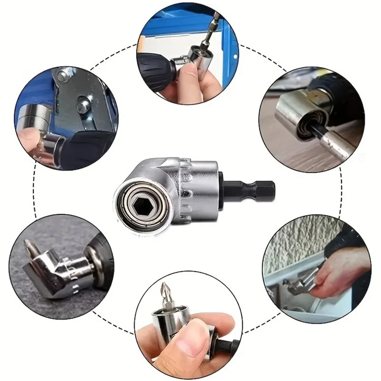 Tête de perçage pour angle de 105 degrés Remplacement par lot Dispositif pour angle de la main Tournevis Embout - Argent