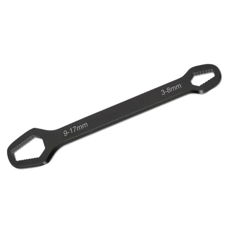 Llave Torx universal de 150 mm de 3 a 17 mm de acero al cromo-vanadio con doble cabeza autoblocante - Negro